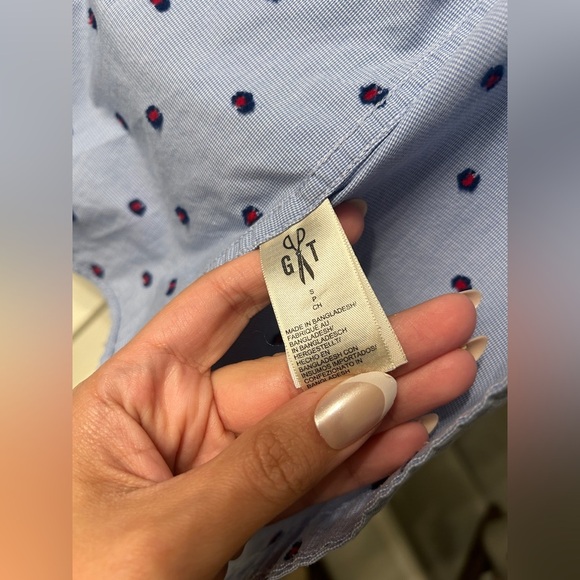 Blue Short Sleeve Button Down Shirt Size S- Standard Fit - Picture 3 of 5